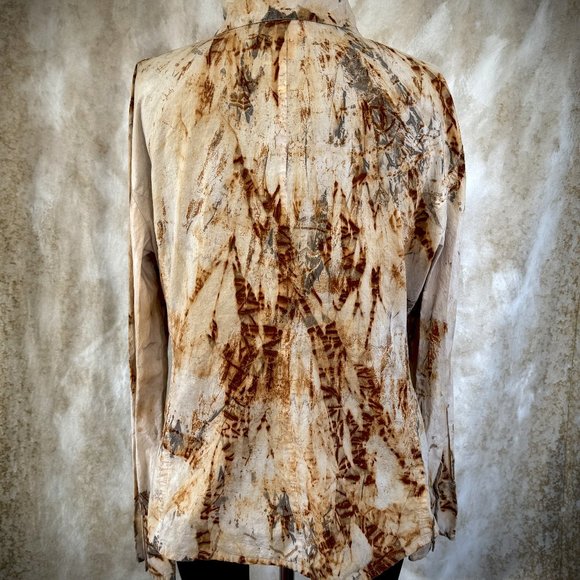 Hand Printed Post-Apocalypse Rusted Button Down - 12 - Picture 5 of 9